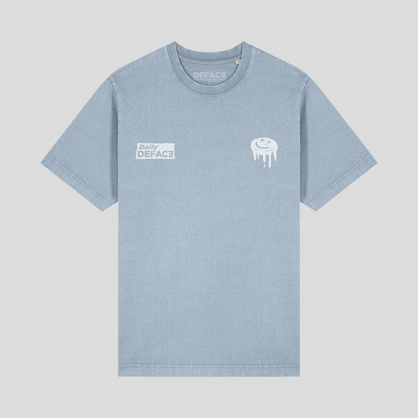 Deface Daily T-Shirt (Washed Blue)