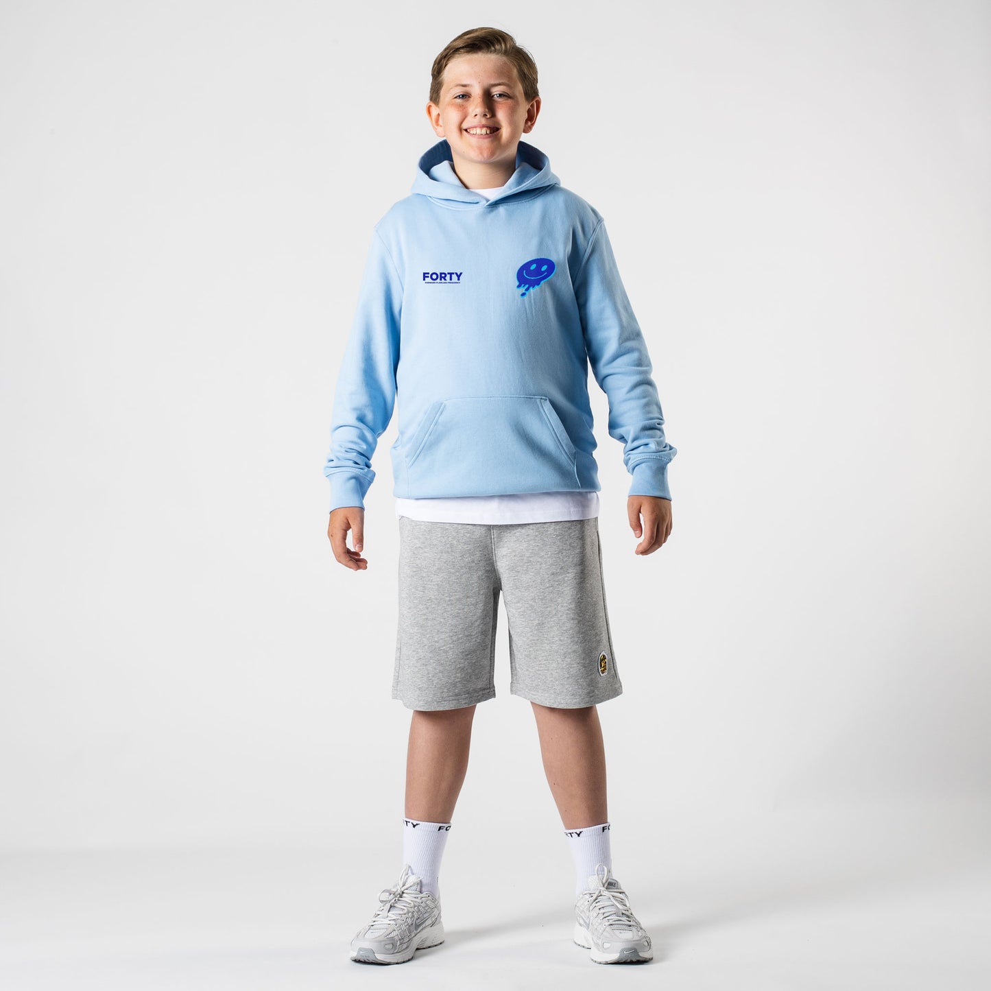Junior Forty Drop Hoodie (Olympic Blue)