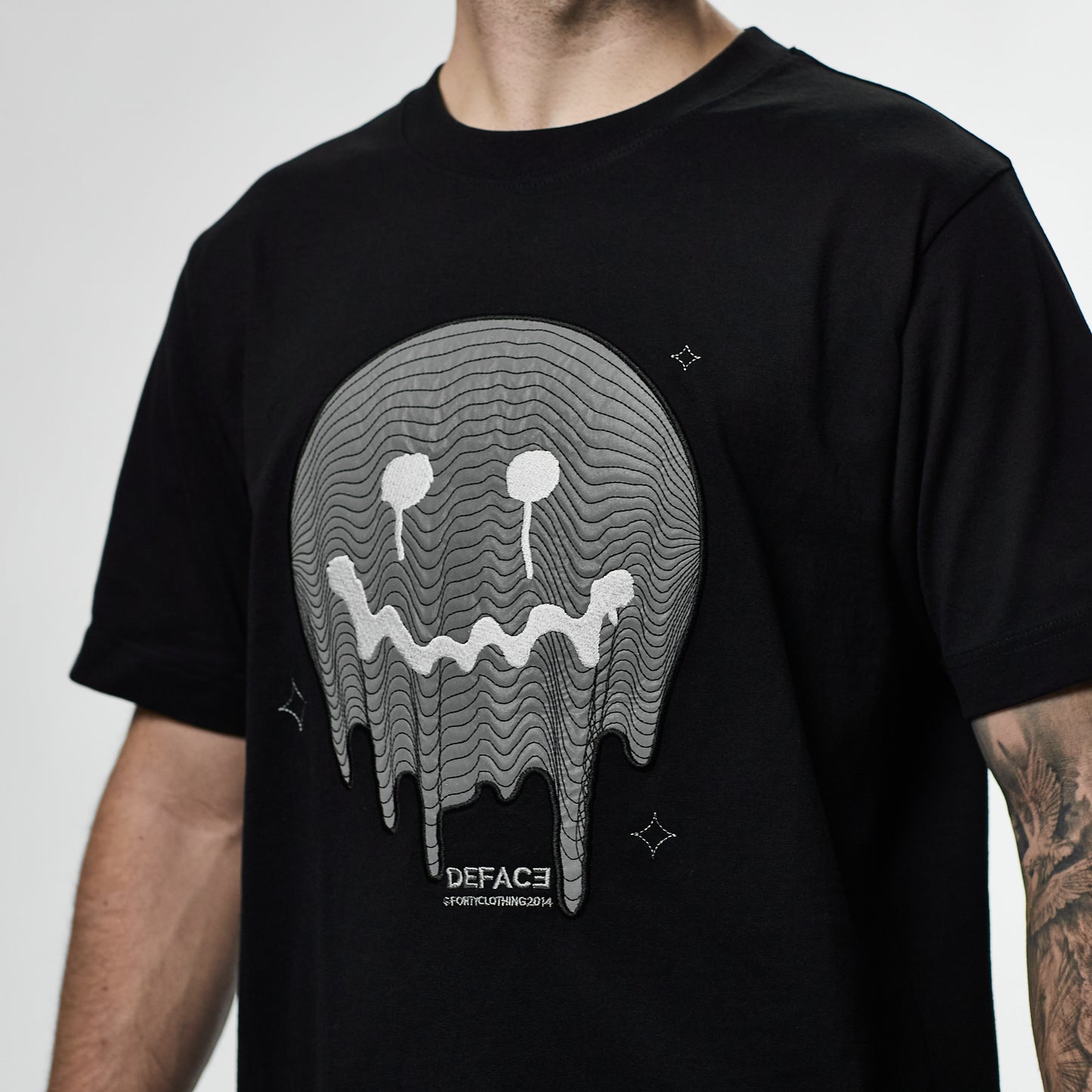 Deface Topo Tee (Black/Ion Silver)