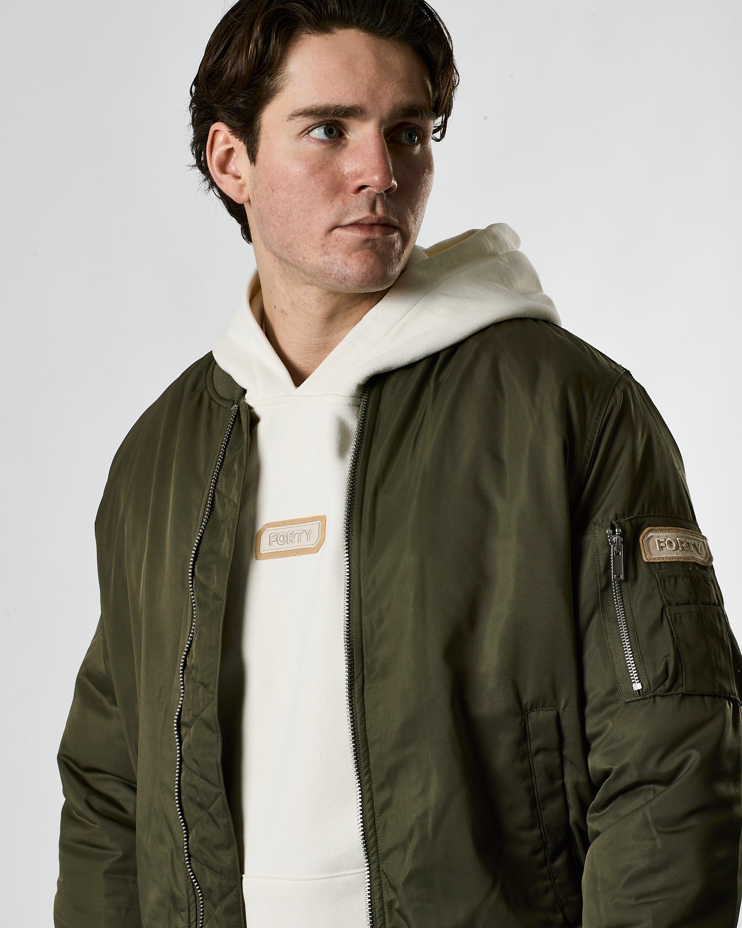 Murgatroyd Felt Appliqué Bomber (Khaki)
