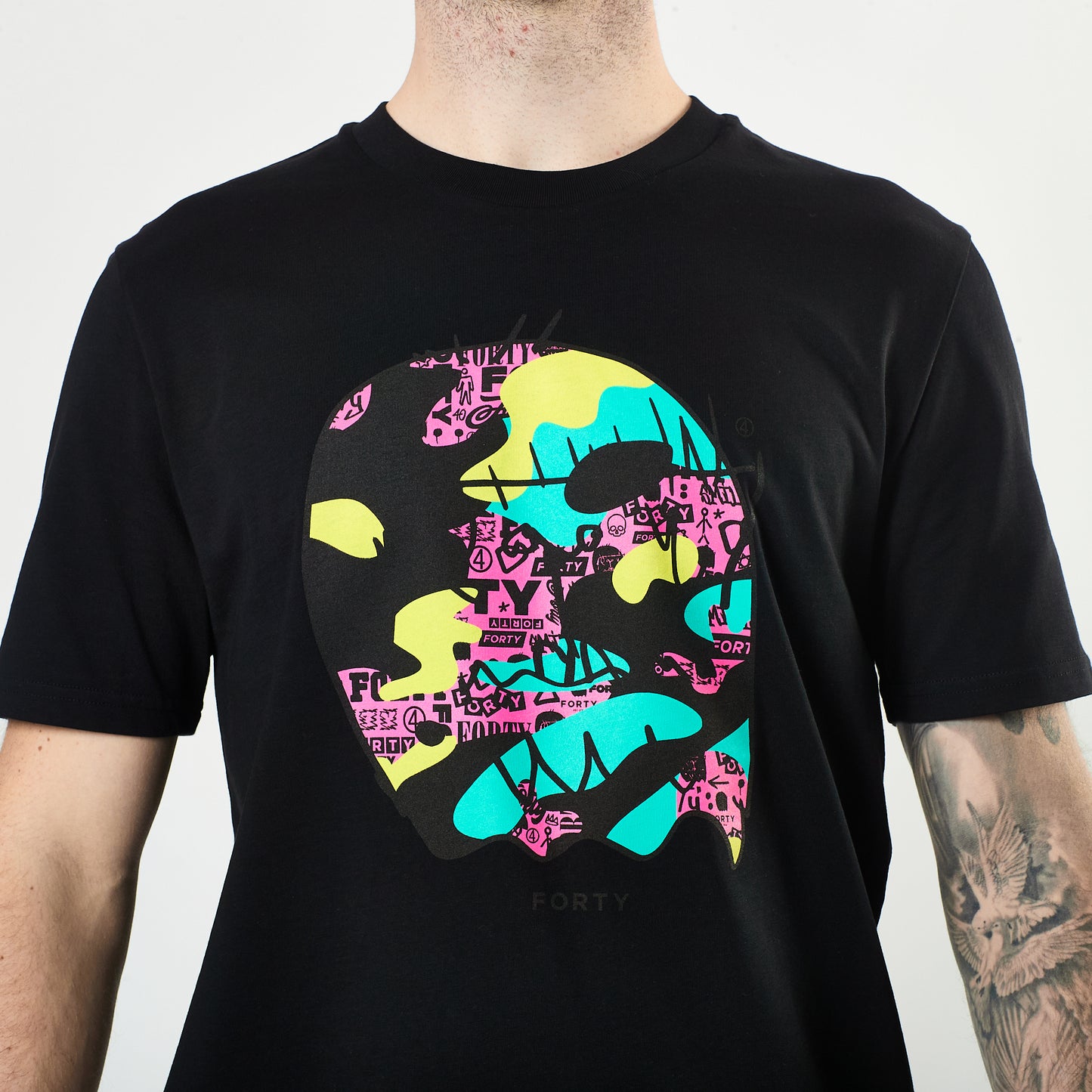 Essential Neon Camo Monster Tee (Black)