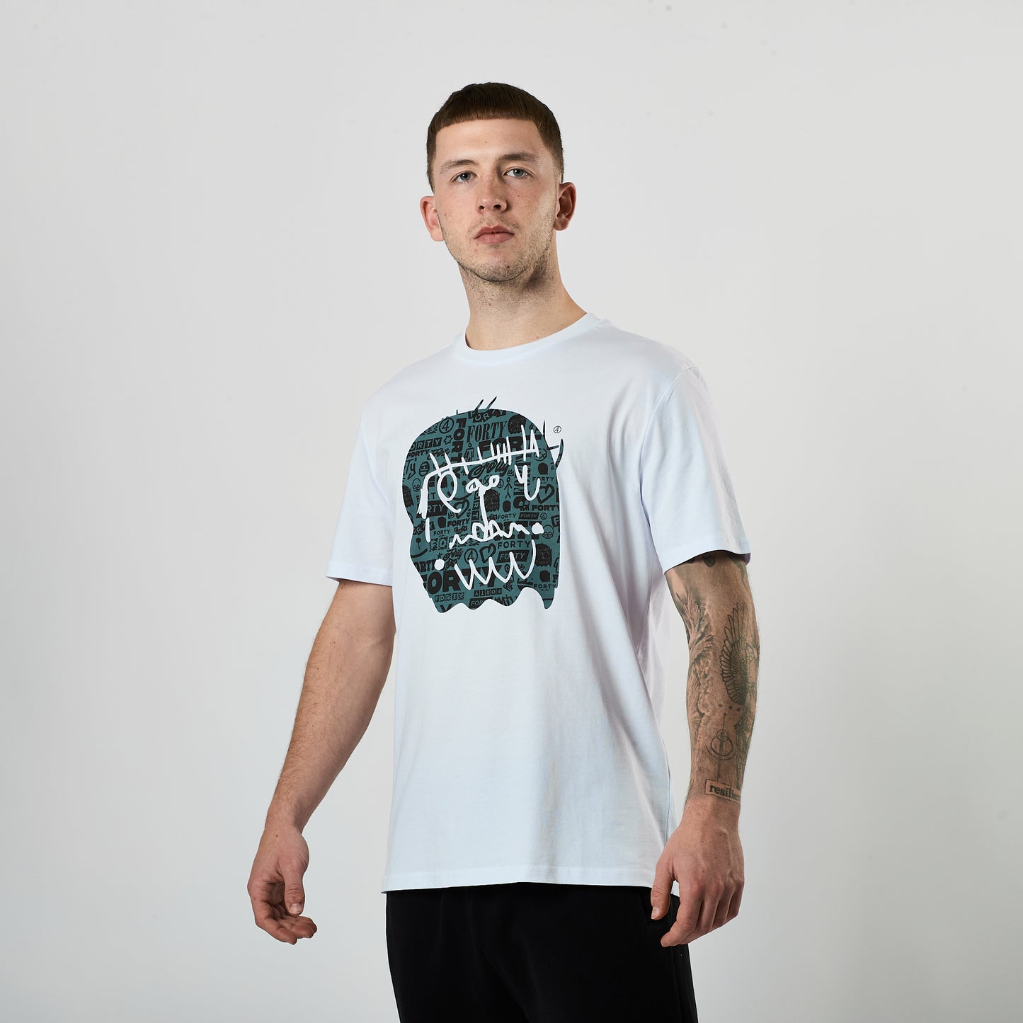 Essential Graffiti Monster Tee (White/Black)