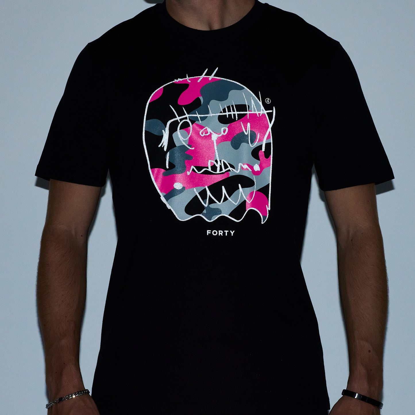 Essential Benjamin Classic Reflective Tee (Black/Pink)