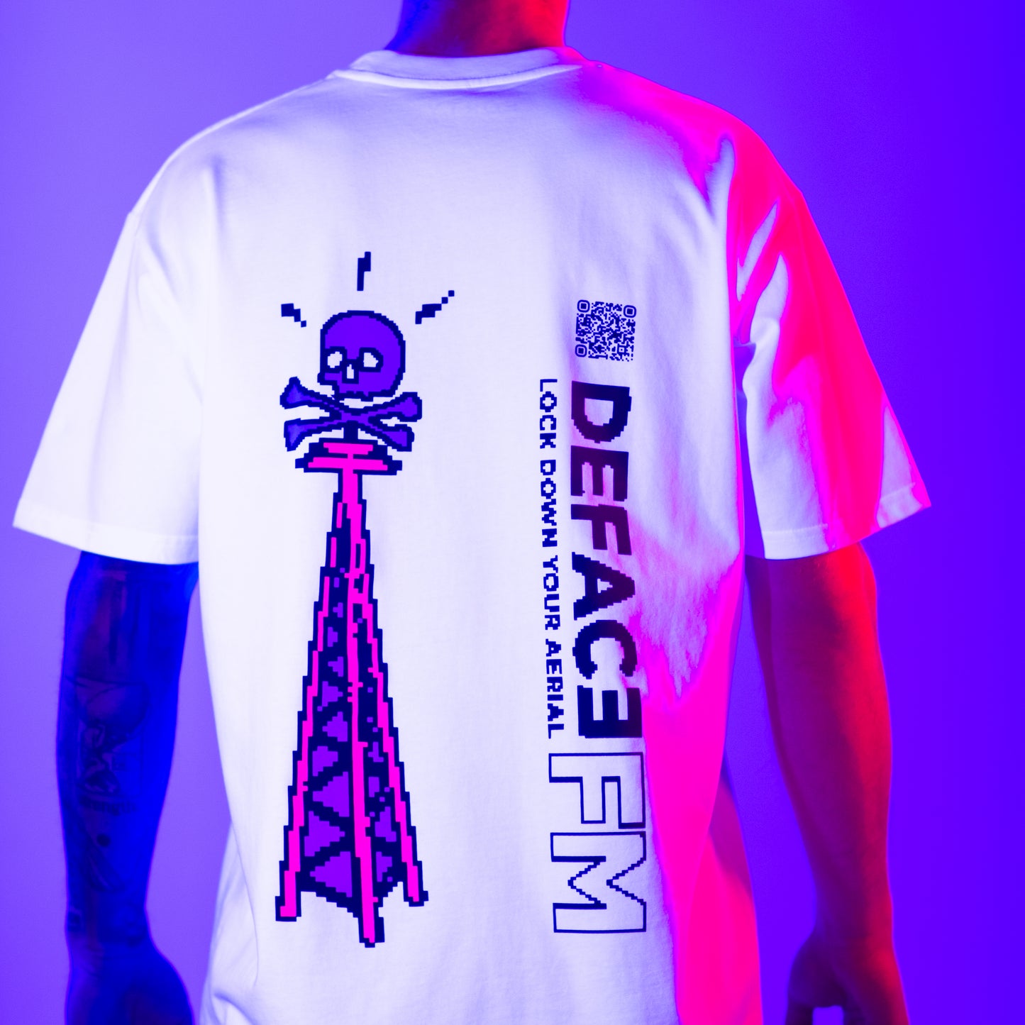 Deface FM Pile-on Tee (White)