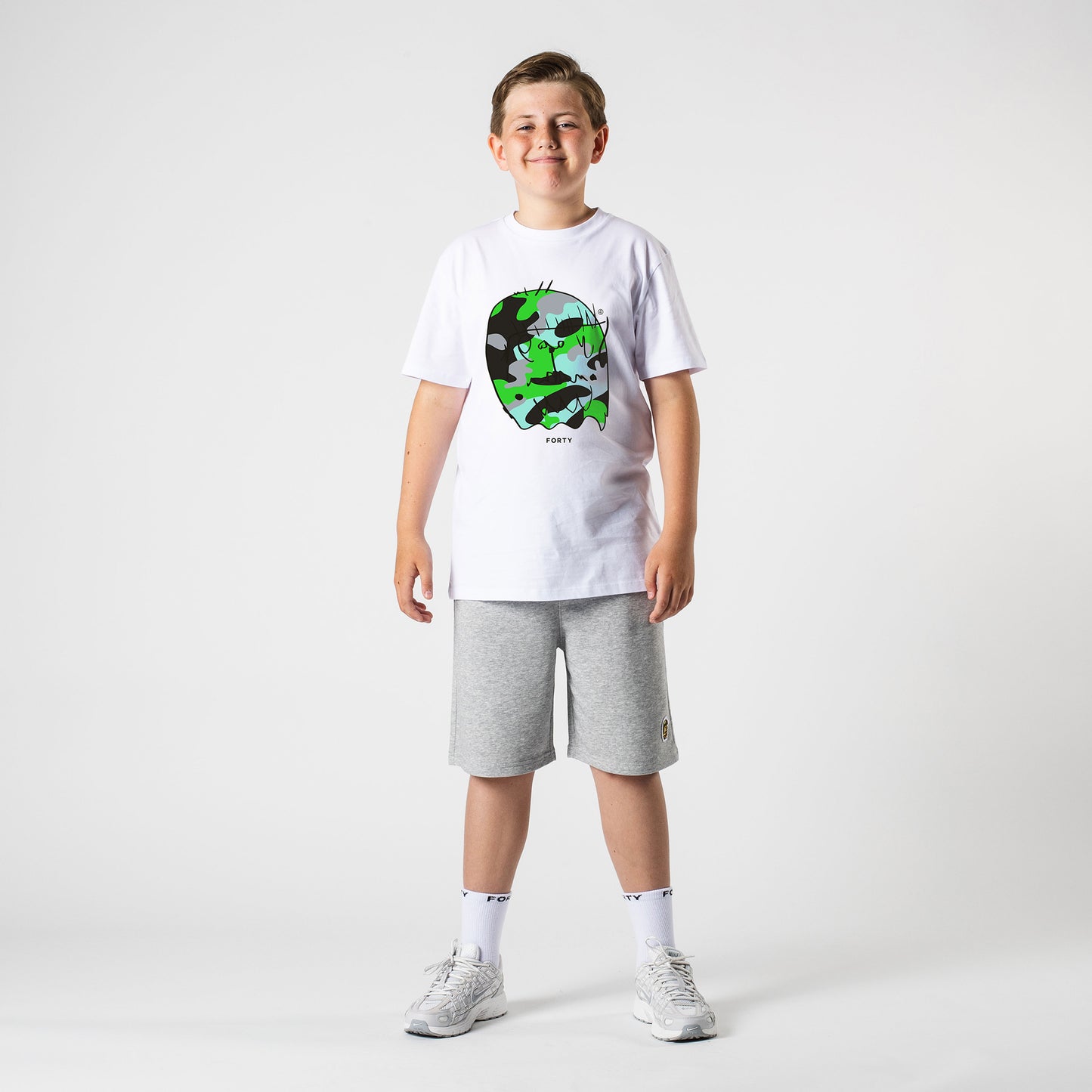 Junior Benjamin Tee (White/Green)
