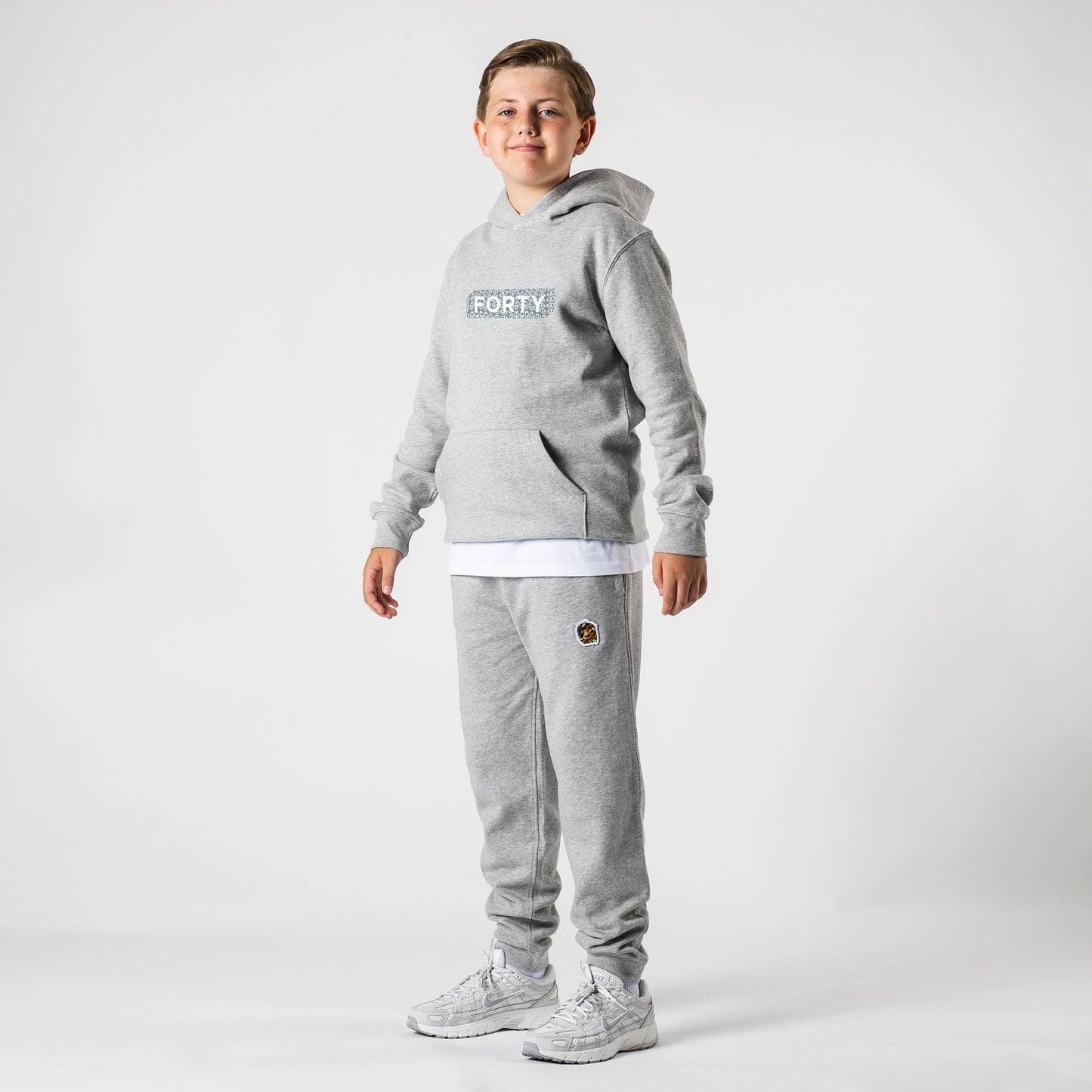 Junior Box Smile Hoodie (Grey/Reflective)