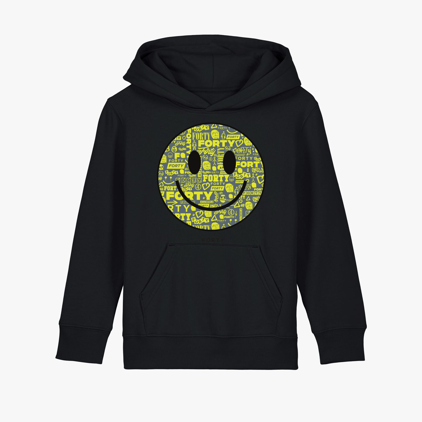 Junior Forty Smiley Hoodie (Black/Yellow)