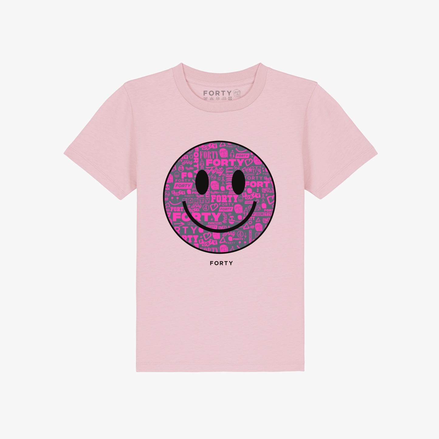 Junior Forty Smiley Tee (Pink/Pink)