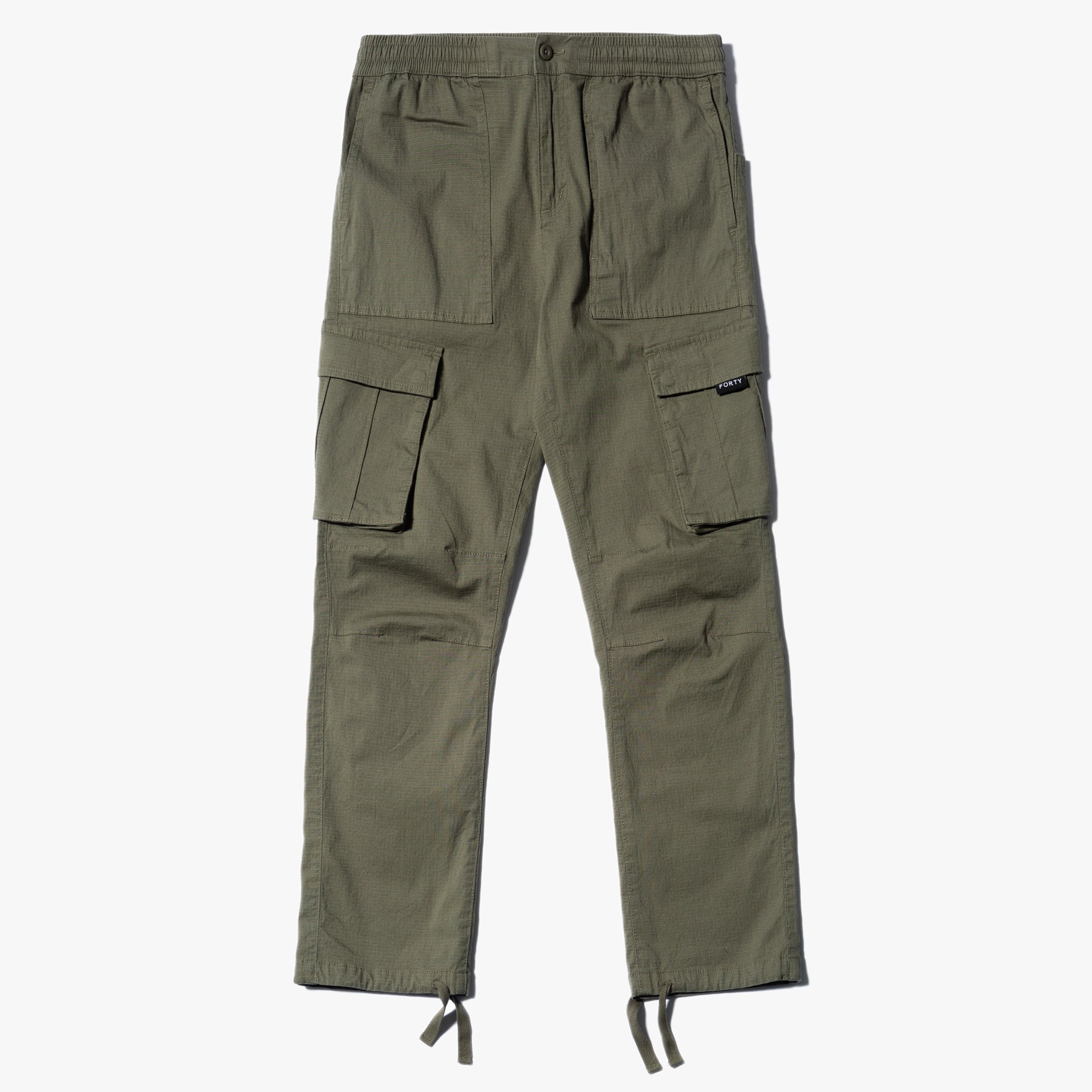 Rip Twill ripstop Cargo Pant (Khaki Green) – Forty Clothing