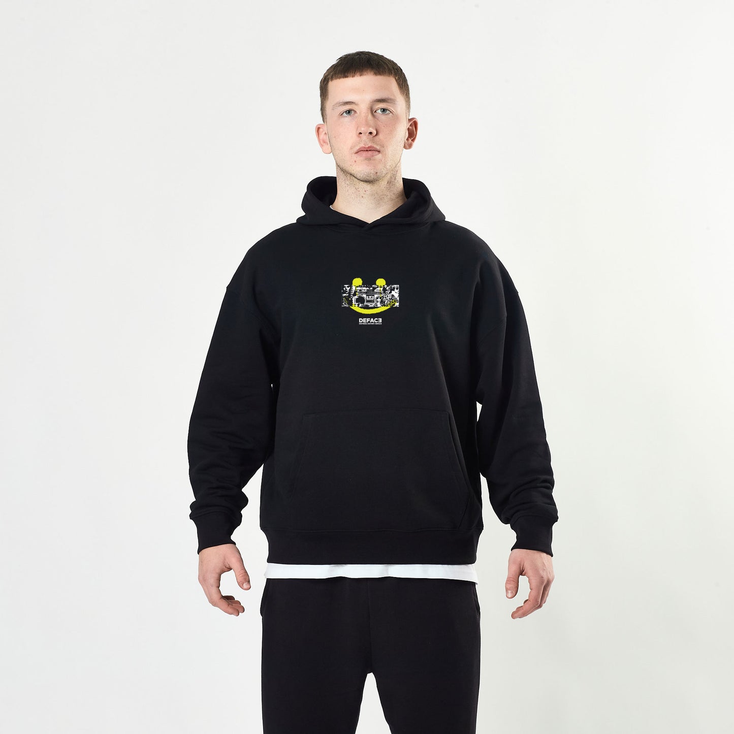 Deface Writer Hoodie (Black/Yellow)