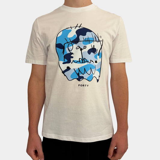 Essential Benjamin T-shirt (White/Bright Blue/Blue)