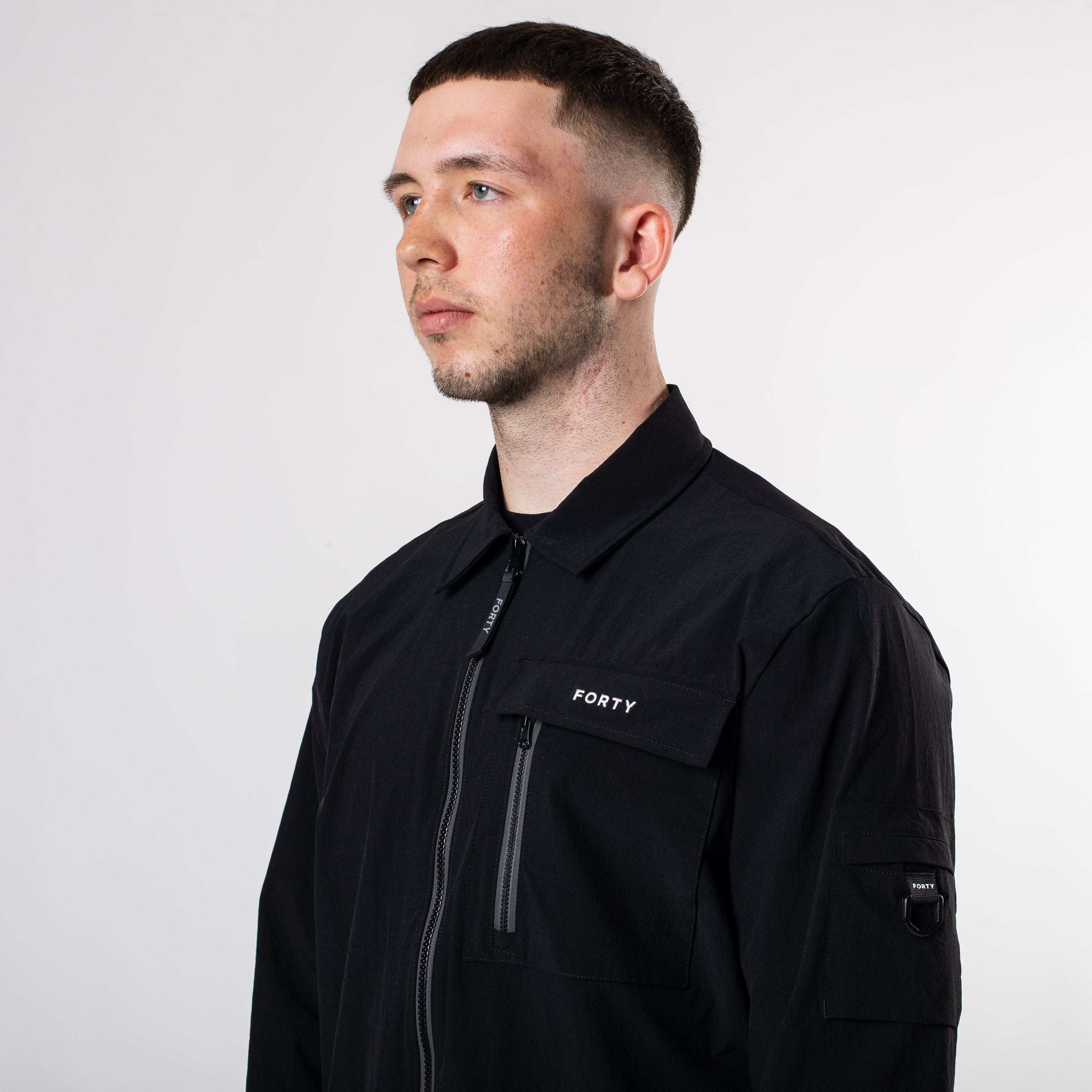 Tech Telford Overshirt (Black) – Forty Clothing