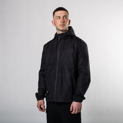 Tech Levanter Nylon Windbreaker (Black)
