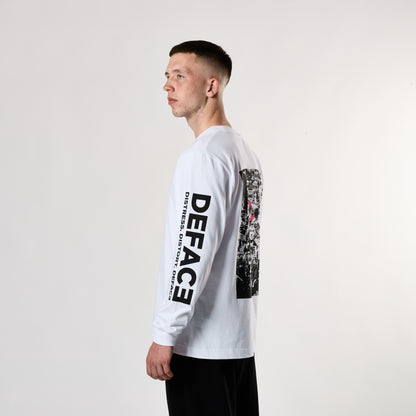 DEFACE Writer L/S Tee (White)