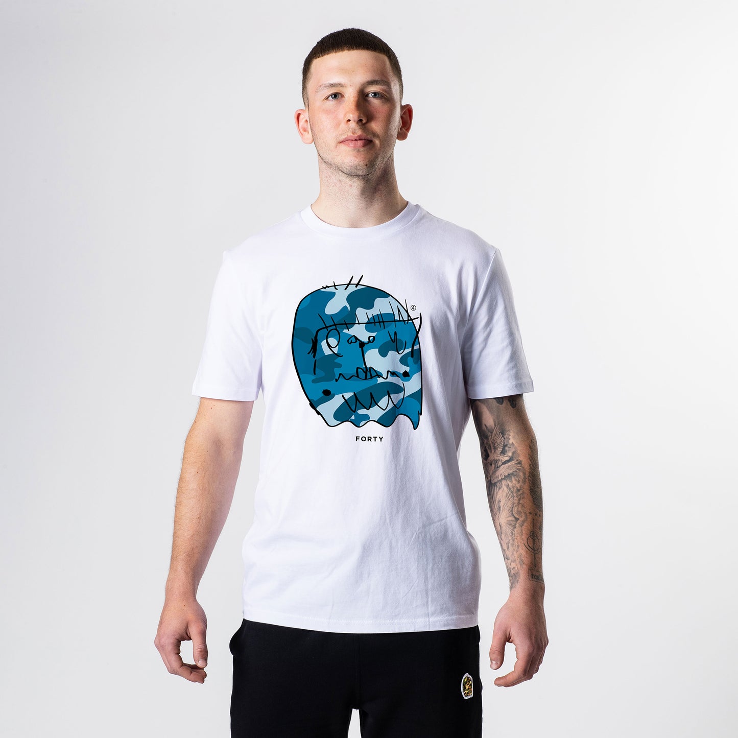 Essential Benjamin Classic Tee (White/Teal)