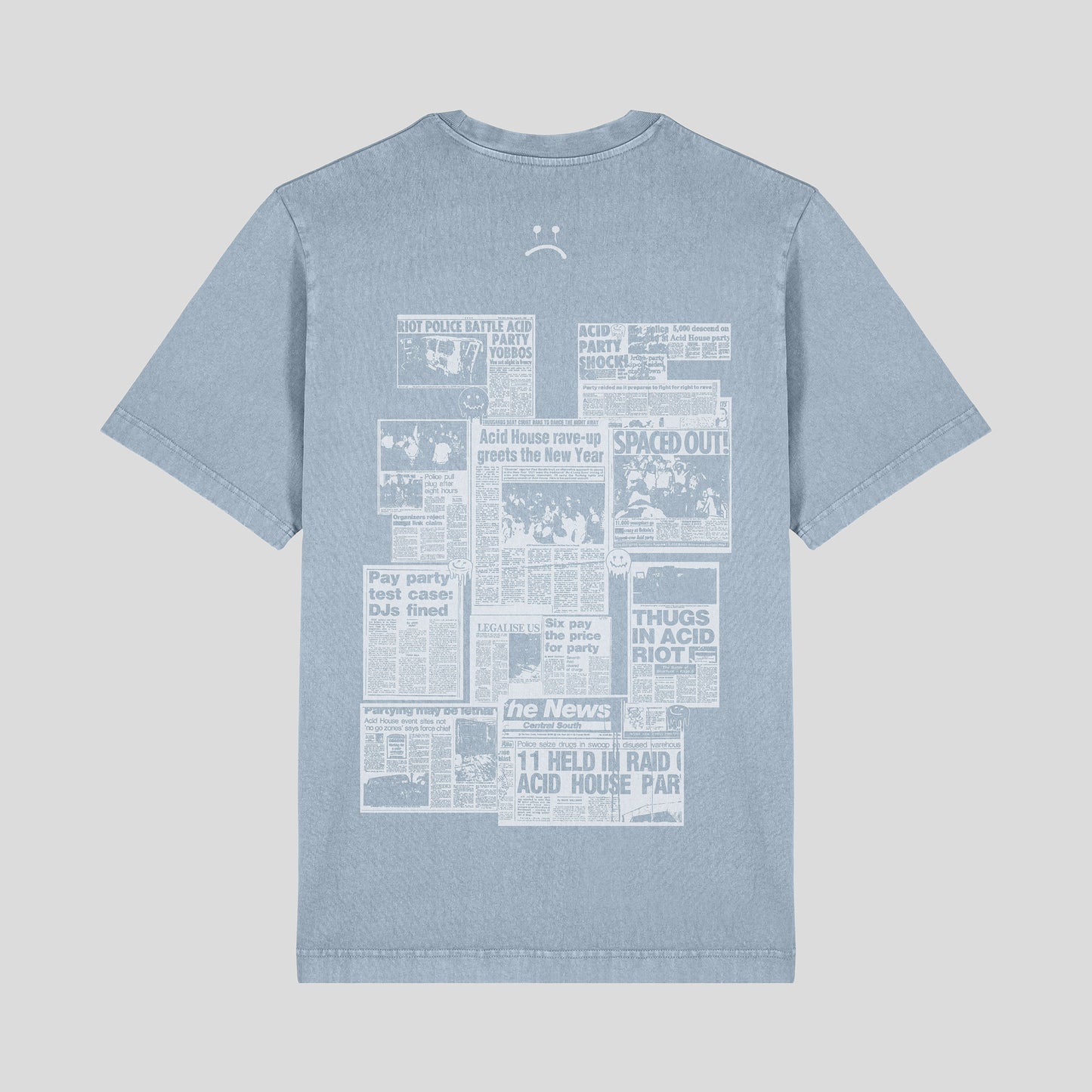 Deface Daily T-Shirt (Washed Blue)
