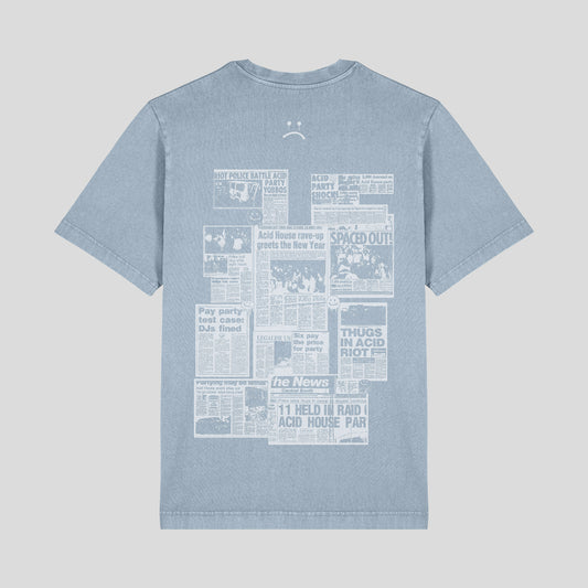 Deface Daily T-Shirt (Washed Blue)