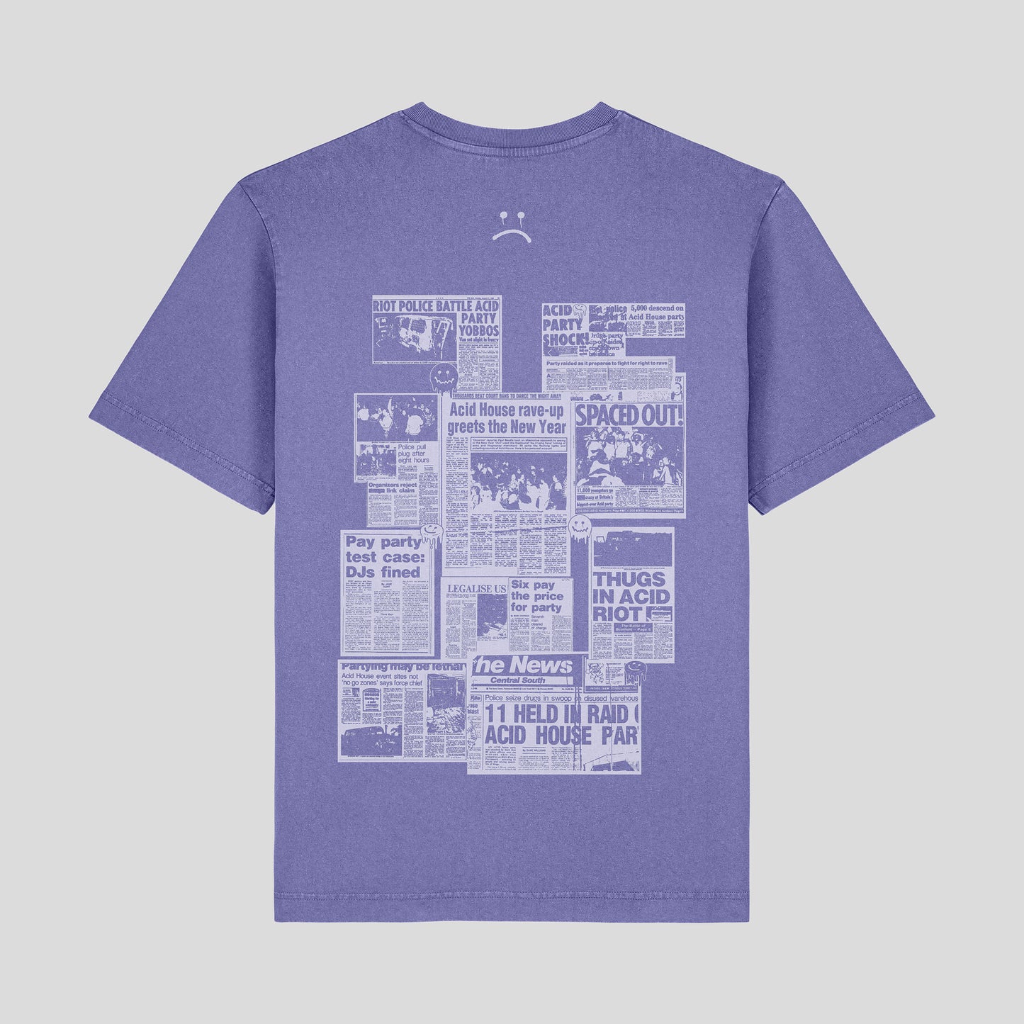 Deface Daily T-Shirt (Washed Purple)