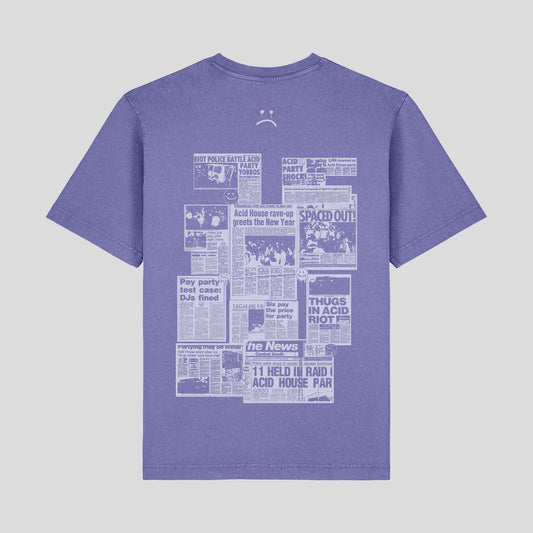 Deface Daily T-Shirt (Washed Purple)