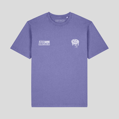 Deface Daily T-Shirt (Washed Purple)
