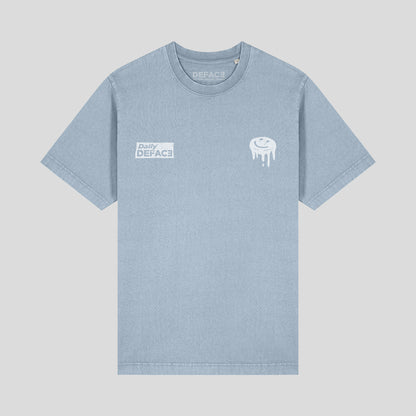 Deface Daily T-Shirt (Washed Blue)