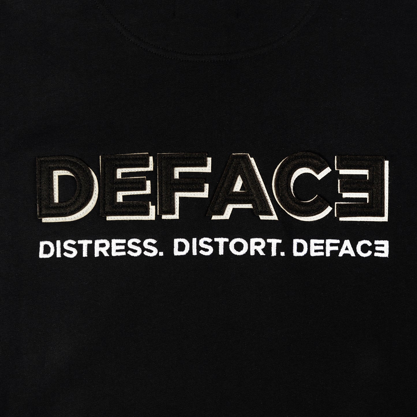 Deface Felt Drip Tee (Black)