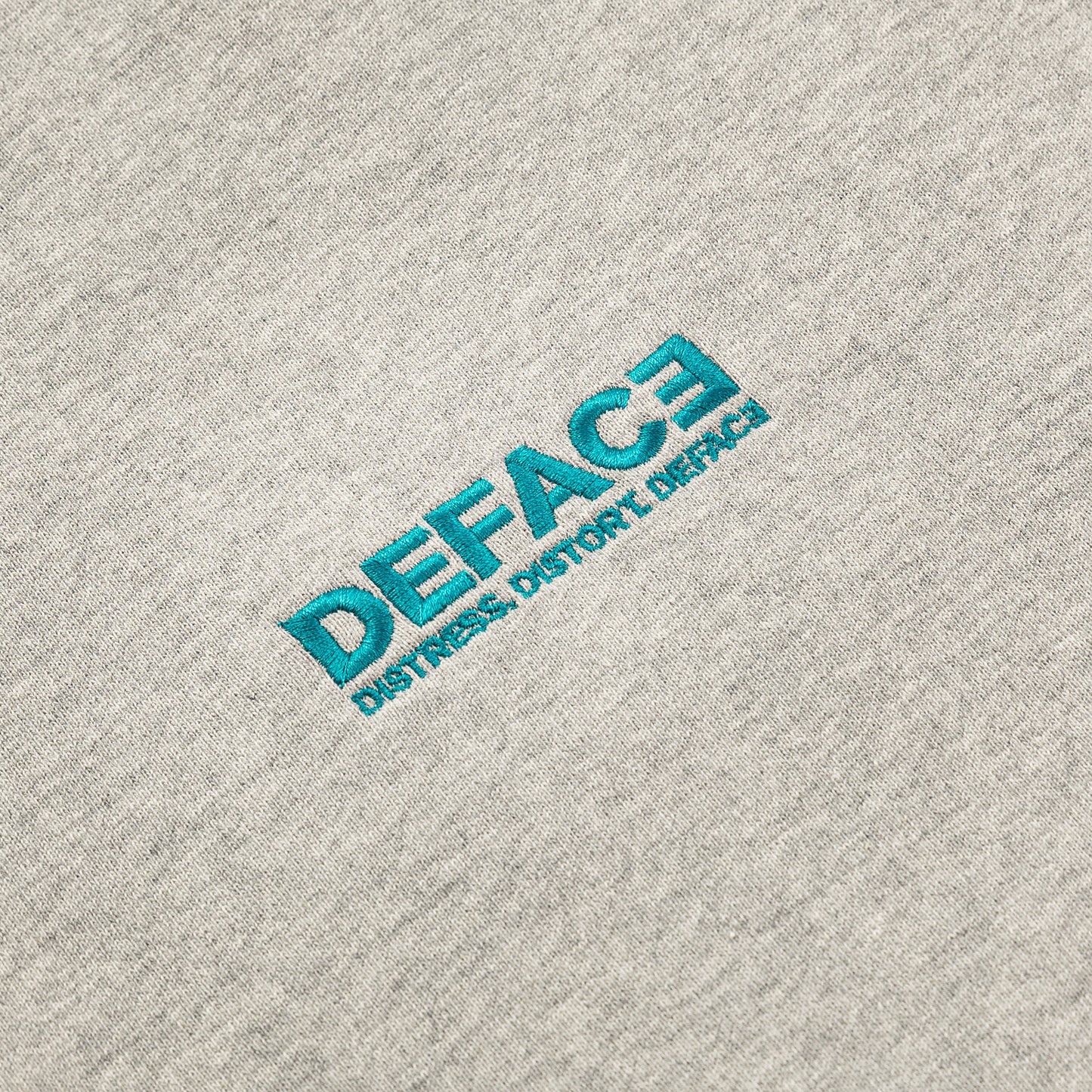 Deface Felt Drip Hoodie (Grey)