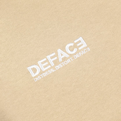 Deface Felt Drip Hoodie (Beige Dust)