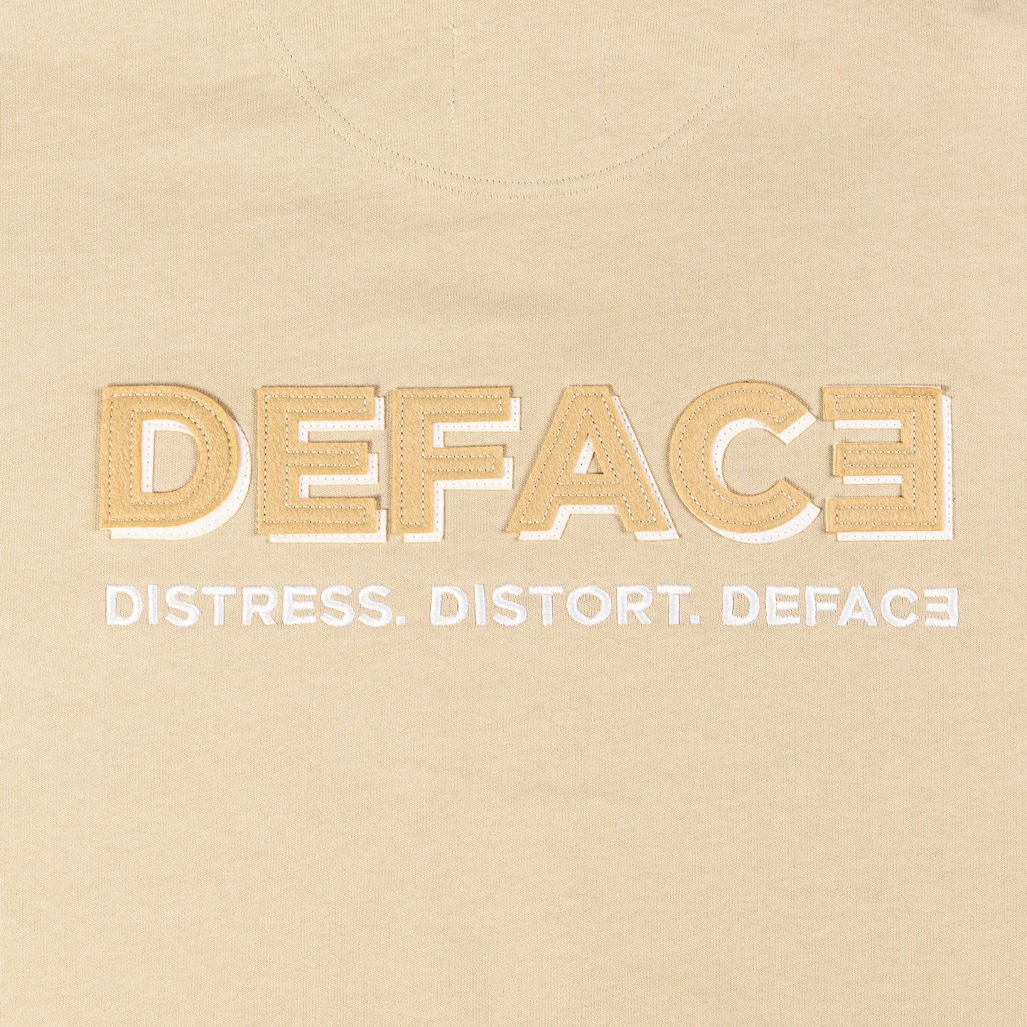 Deface Felt Drip Tee (Beige Dust)