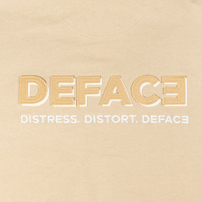 Deface Felt Drip Hoodie (Beige Dust)