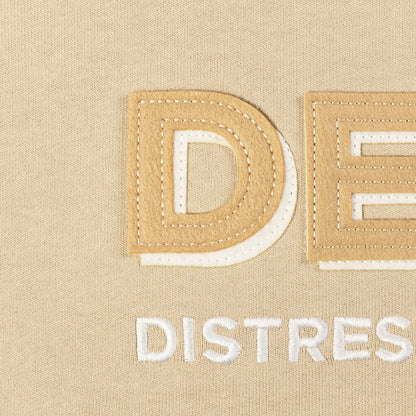 Deface Felt Drip Hoodie (Beige Dust)