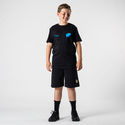 Junior Forty Drop Tee (Black/Blue)