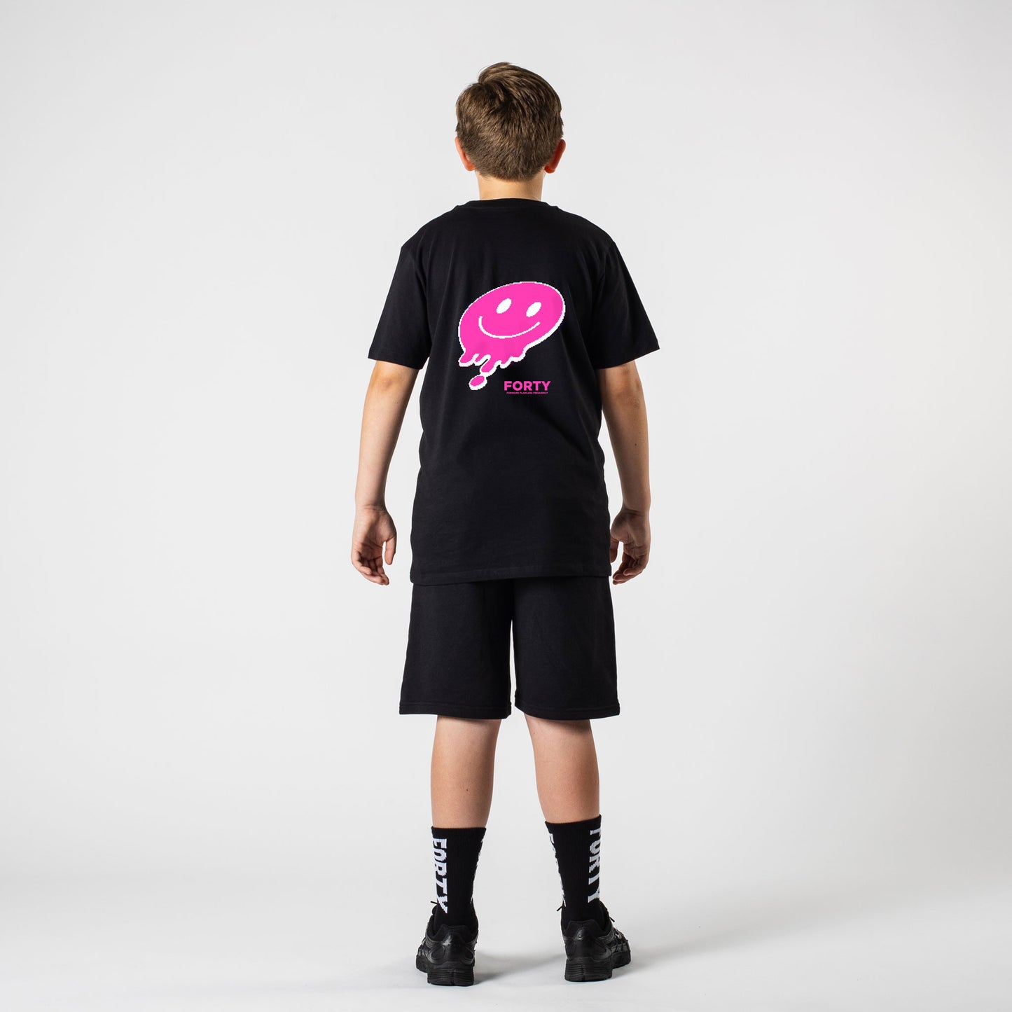 Junior Forty Drop Tee (Black/Pink)