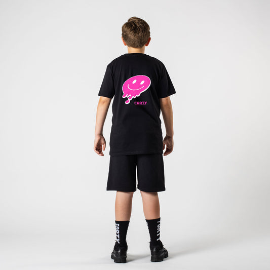 Junior Forty Drop Tee (Black/Pink)