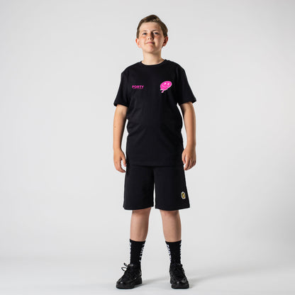 Junior Forty Drop Tee (Black/Pink)