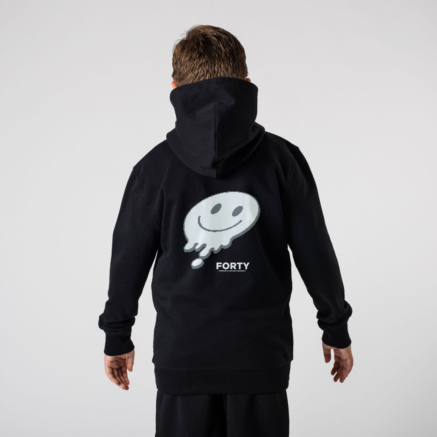 Junior Forty Drop Hoodie (Black/Grey)