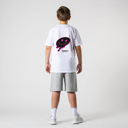Junior Forty Drop Tee (White/Pink)