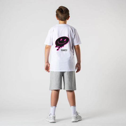 Junior Forty Drop Tee (White/Pink)