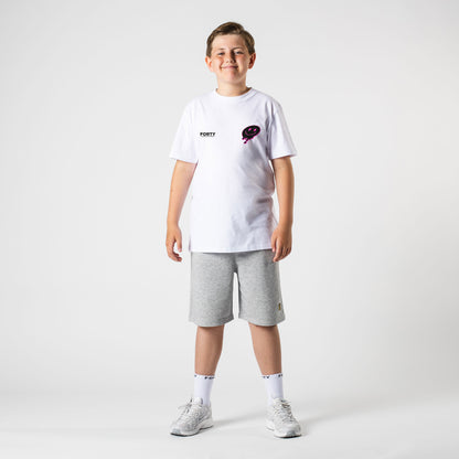 Junior Forty Drop Tee (White/Pink)