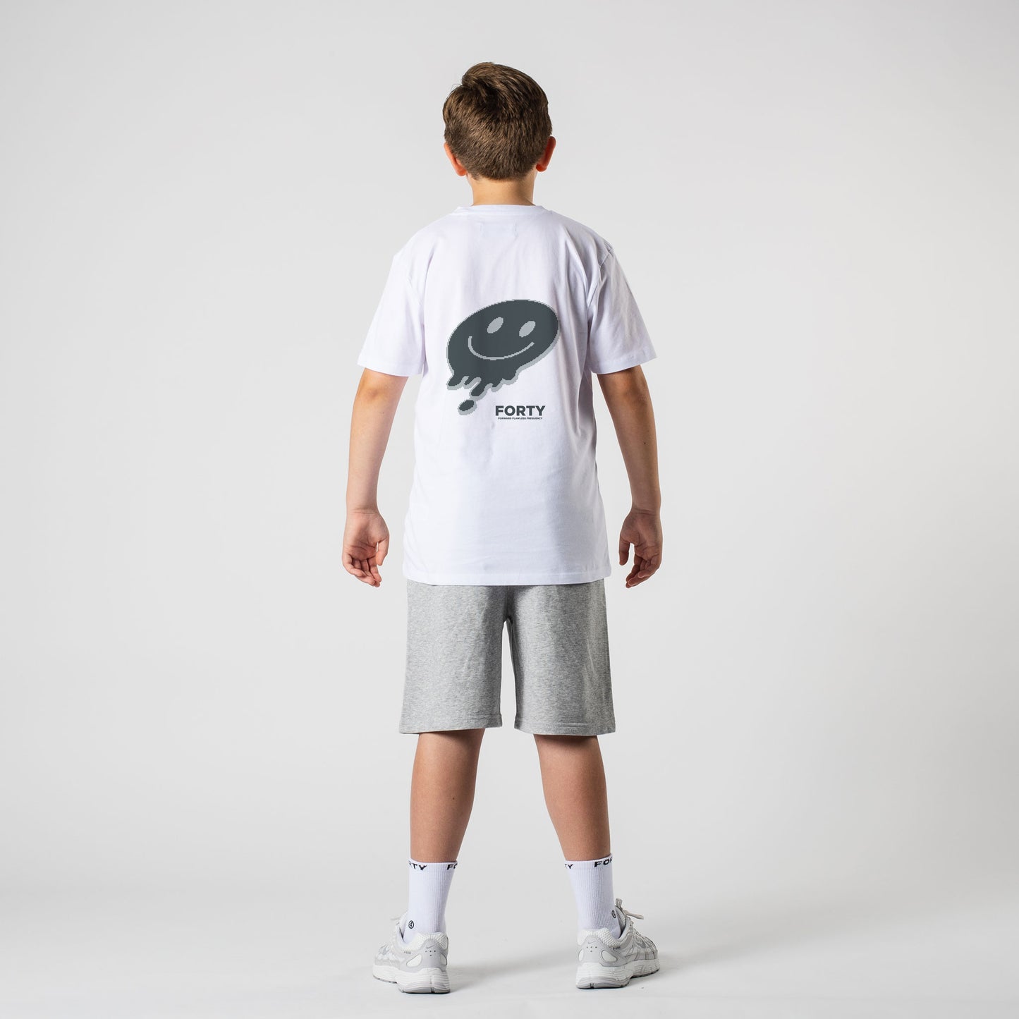 Junior Forty Drop Tee (White/Grey)