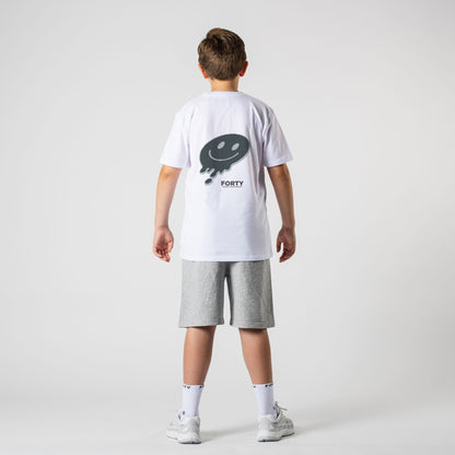 Junior Forty Drop Tee (White/Grey)