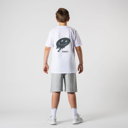 Junior Forty Drop Tee (White/Grey)