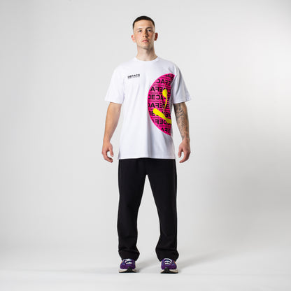 Deface Smiley Tee (White)