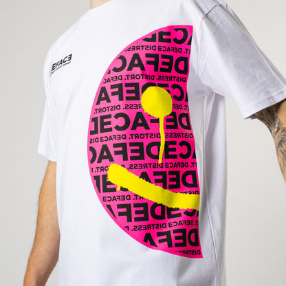 Deface Smiley Tee (White)
