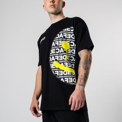 Deface Smiley Tee (Black)