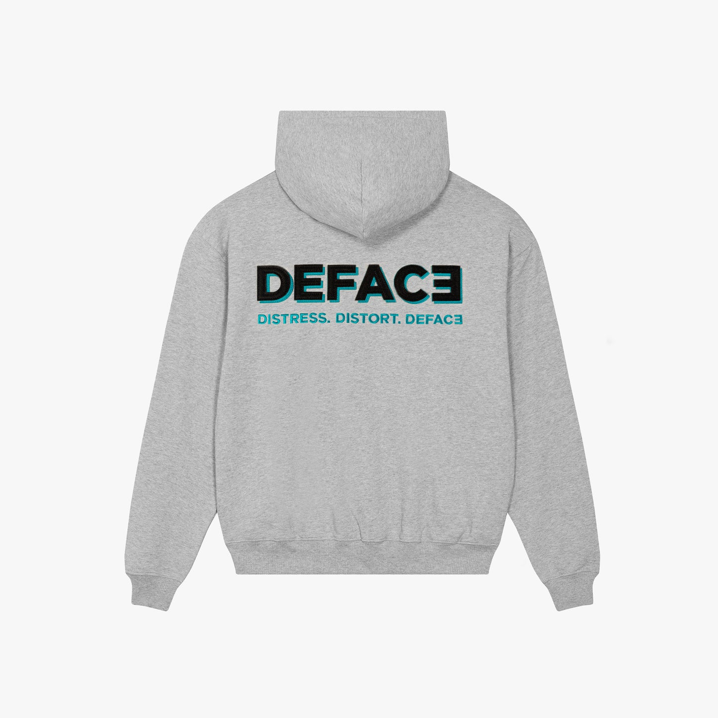 Deface Felt Drip Hoodie (Grey)