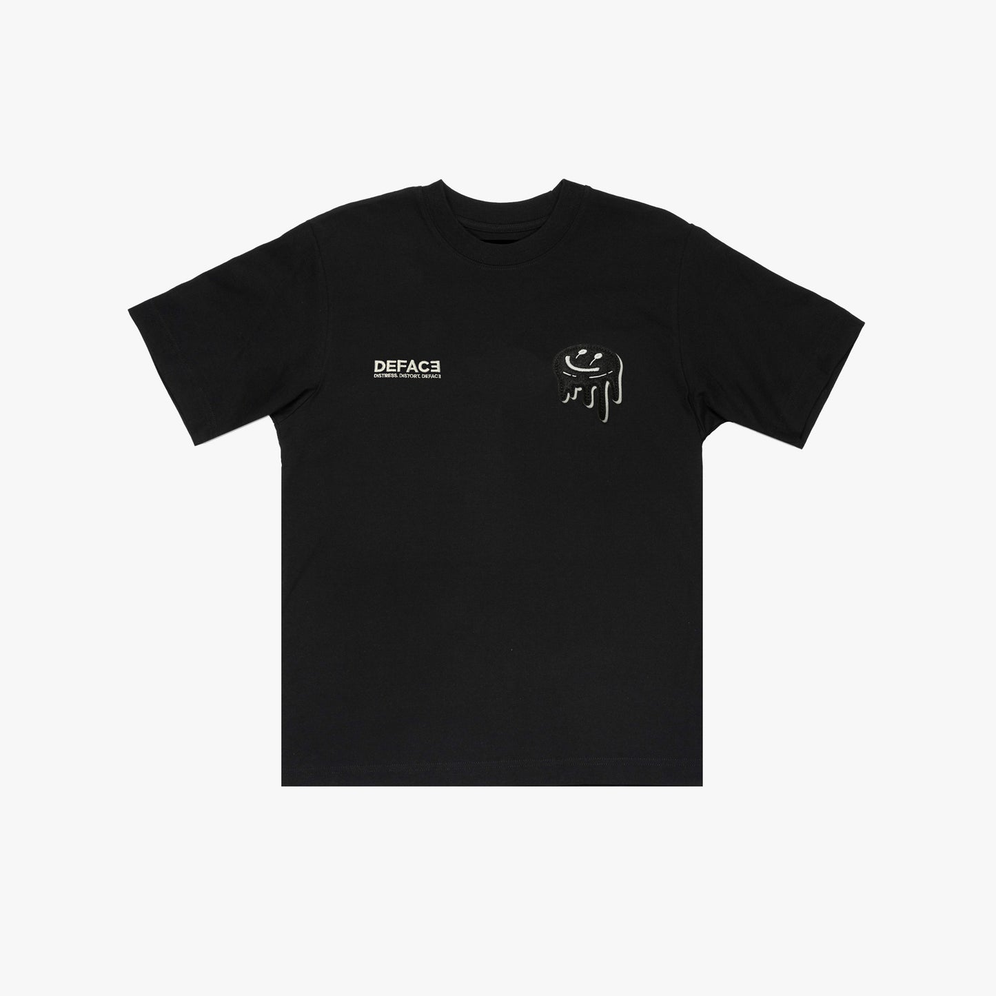 Deface Felt Drip Tee (Black)