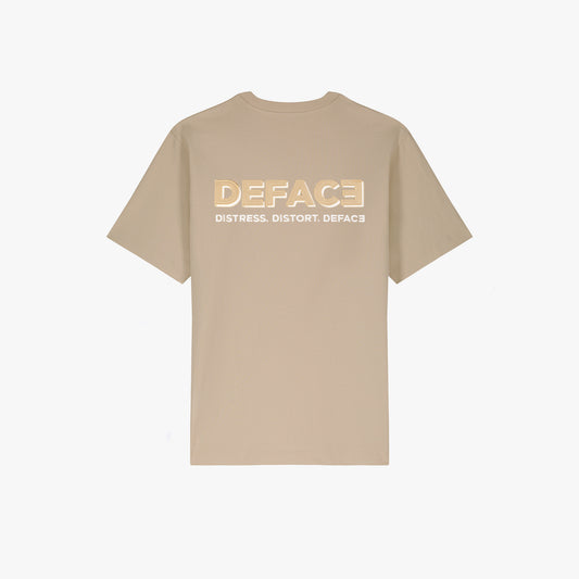 Deface Felt Drip Tee (Beige Dust)