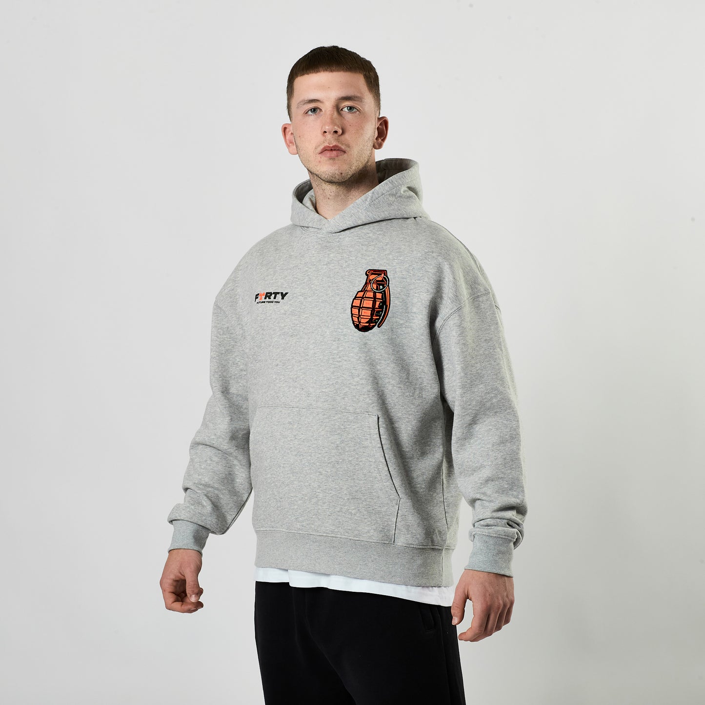 Lifestyle Axon Hoodie (Grey/Coral)