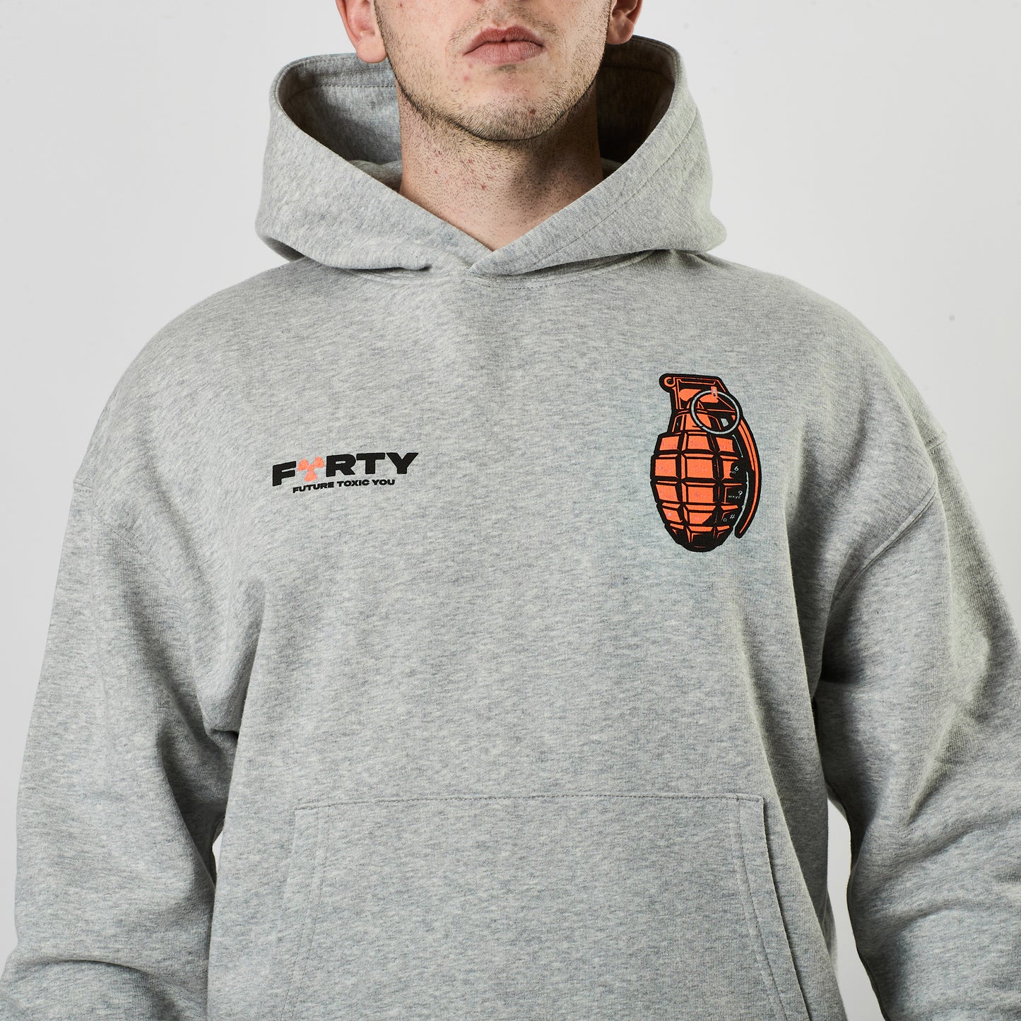 Lifestyle Axon Hoodie (Grey/Coral)